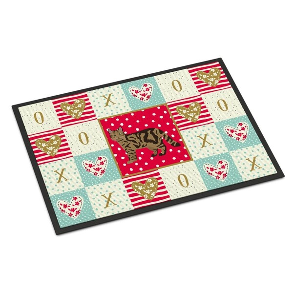Carolines Treasures 24 x 36 in. Scottish Straight No.2 Cat Love Indoor or Outdoor Mat CK5700JMAT - main